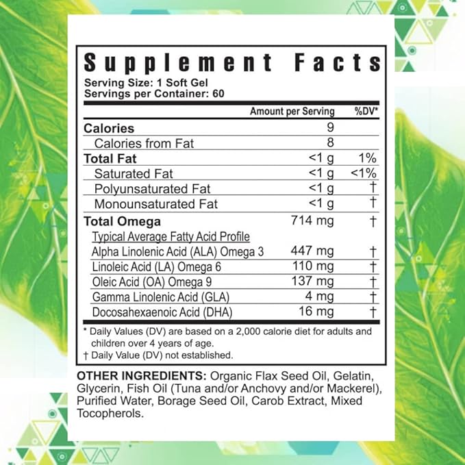 Youngevity Ultimate EFA - Organic Source of Essential Fatty Acids | Omega 3 6 &amp 9 | Made from Borage Flax &amp Fish Oil | 180 Count (Pack of 4)
