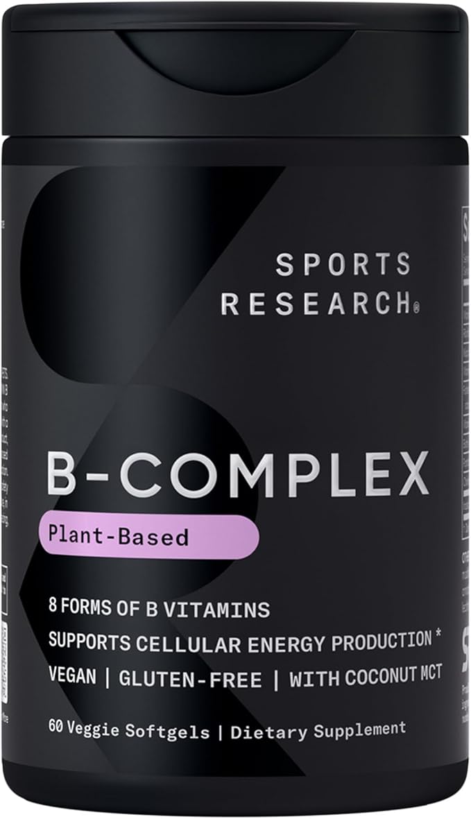 Sports Research® Supplements Pack - Omega 3 Salmon Oil + Vegan Vitamin D 5000iu &amp Mk7 Vitamin K 100mcg + Vitamin B-Complex