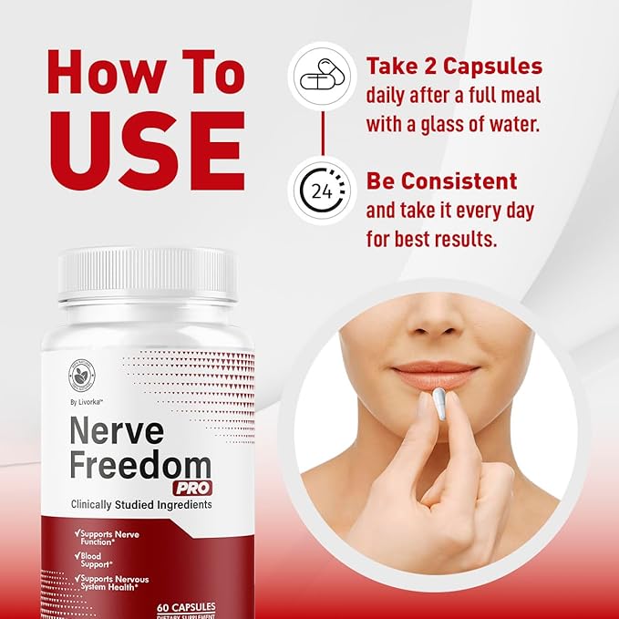 (3 Pack) Nerve Freedom Pro - NerveFreedom Pro Capsules Supplement Support NerveFreedom Pills All Natural Ingredients Health Support Advanced Formula 180 Capsules for 3 Month