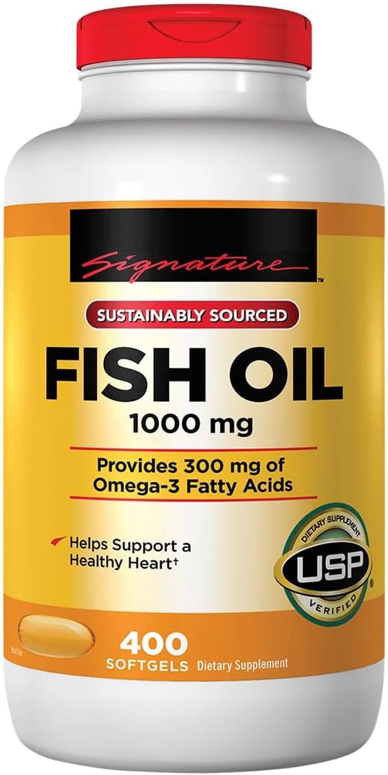 Signature Fish Oil 1000 mg. 1000 mg of Fish Oil | 250 mg of EPA + DHA Omega-3 per Serving - 400 Softgels