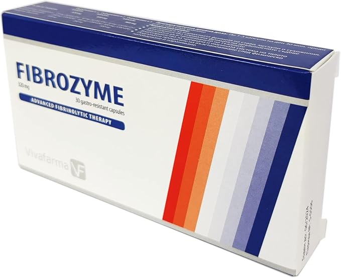 FIBROZYME 320 mg Gastro-Resistant Capsules | Powerful Proteolytic Enzyme Supplement | Supports Joint Muscle &amp Tissue Health | Serrazimes Bromelain &amp Quercetin Blend | 30-60 Day Supply