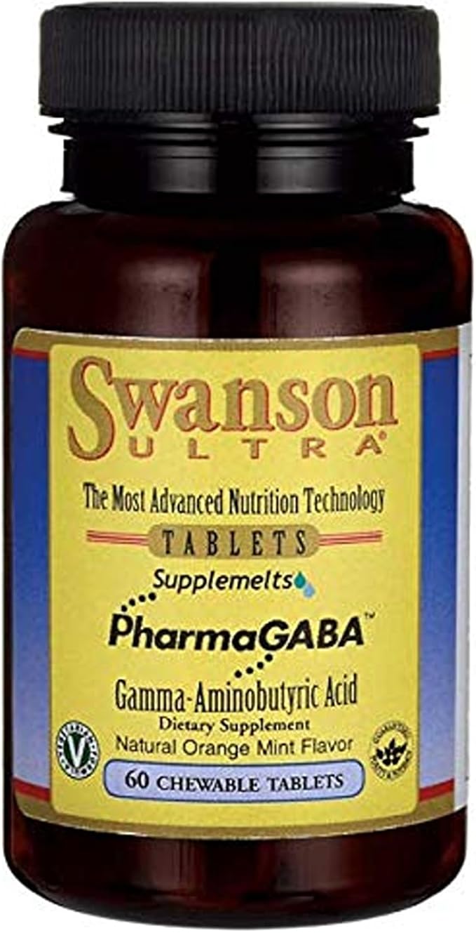 Swanson Amino Acid Pharmagaba 100 Milligrams 60 Chwbls (2 Pack)
