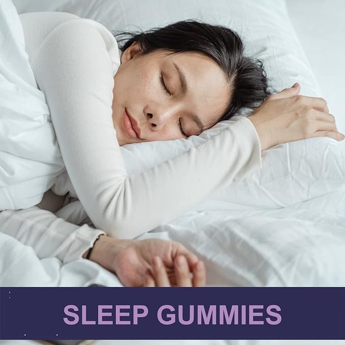 Hemp Sleep Gummies Triple Action | Promotes Healthy Sleep | Relaxes Body &amp Mind | Made in USA | 5mg Melatonin | 200mg Hemp | 10mg L-Theanine | 60 Organic Gummies