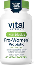 Hyperbiotics Vital Nutrients Pro Women Probiotics for Women | Vaginal Probiotics for PH Balance | Oral Probiotic for Vaginal Health and Urinary Tract Health | 6 Targeted Strains | 60 Vegan Tablets