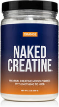 NAKED Pure Micronized Orange Creatine Monohydrate - 36 Servings - 500 Grams 1.1Lb Bulk Vegan Non-GMO Gluten Free Soy Free. Aid Strength Gains No Additives