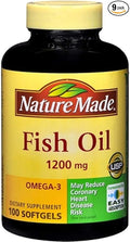 Nature Made Fish Oil 1200 mg Softgels 100 ea (Pack of 9)