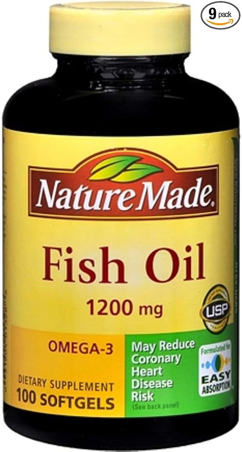 Nature Made Fish Oil 1200 mg Softgels 100 ea (Pack of 9)
