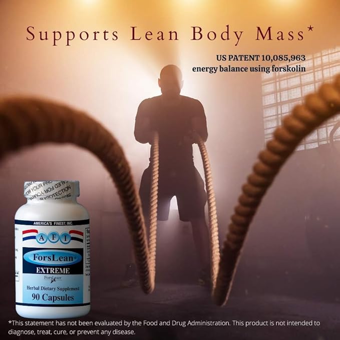 AFI ForsLean® Extreme Healthy Weight Management Supplement 250 mg I Forskolin from Coleus Forskohlii for Healthy Body Composition Support &amp Metabolism Support | Non-GMO Gluten Free - 90 Capsules