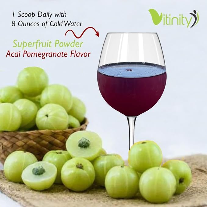 VITINITY AMLA SUPERFOOD 20+Key Ingredients Collagen (Type 1 &amp Type 3) Powder with CLINICALLY Proven Ingredient (AMLA) for AdultsFast-Acting Liquid DELIVERY(30 Day Supply)