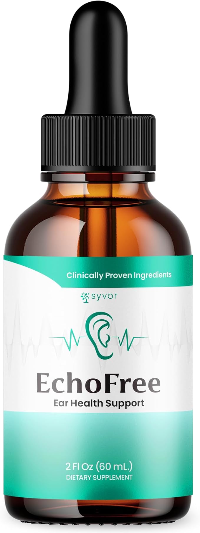 Echo Free Drops Official Echo free Ear Health Support Liquid Supplement with All Natural Proven Ingedinets Echo Free Maximum Strength Plant Based Hearing Support for Ringing Ears (30 Servings)