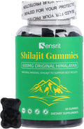 Shilajit Gummies 600mg | Himalayan Pure Shilajit Resin | Natural Energy Stamina Mental Clarity &amp Vitality Support for Men &amp Women | 60 Gummies | Raspberry Flavor | Vegan Non-GMO