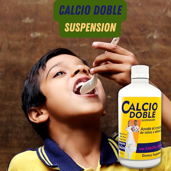 Calcio Doble con Calcio y Fósforo para Niños y Jóvenes 11.5 fl oz