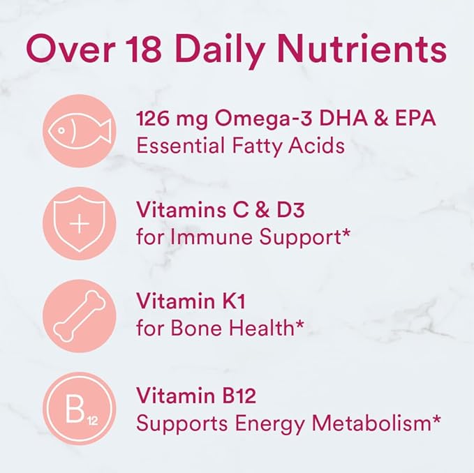 SmartyPants Women's Multivitamin Gummies: Omega 3 Fish Oil (EPA/DHA) Methylfolate CoQ10 Vitamin D3 C Vitamin B12 B6 A K &amp Zinc Inositol Gluten Free (30 Day Supply) 180 Count (Pack of 2