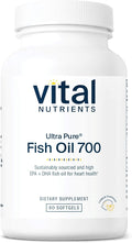 Vital Nutrients Ultra Pure Fish Oil 700 - Supports Heart Brain and Joint Health* - Sustainably Sourced High EPA &amp DHA Omega-3 Fatty Acid - Lemon Flavor - Gluten Dairy &amp Soy Free - 60 Softge