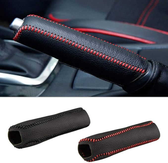 Leather Car Handbrake Cover for Mercedes Benz/AMG CLA Sedan C118 C117 CLA 35/CLA 45 45S/CLA200/CLA220d/CLA250/CLA250e/CLA260 Anti-Slip Handle Protector Cover InteriorBlue normal