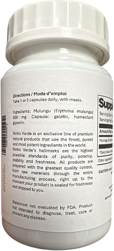 Mulungu (Erythrina Mulungu) 500 Mg - 60 Capsules Fitogreen