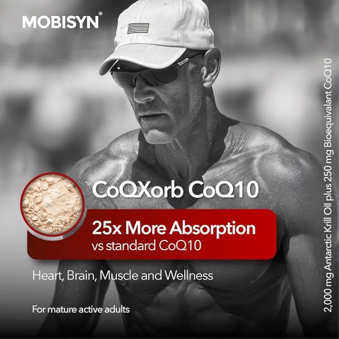 Omega 3 with CoQ10 Antarctic Krill Oil 1000mg &amp 125 mg CoQ10 per softgel SustainableTraceableHighest Concentration 56% Phospholipids Astaxanthin Supports Heart Health No Fish Oil 60 Softge