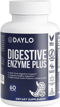 DAYLO Digestive Enzyme Plus Capsules - Digestive Enzyme Blend for Meal-Time Digestive Support Bromelain Papain Lipase Lactase &amp Alpha Galactosidase 60 Capsules