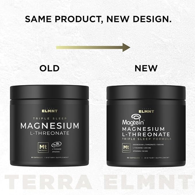 Triple Sleep Magnesium L-Threonate w. Apigenin Theanine &amp Magtein Magnesium L Threonate - High Absorption Magnesium Supplement Capsules for Men and Women Magnesium Powder Pills