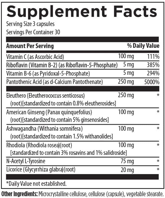 Designs for Sport Adrenal Flow - Supports Stress Response &amp Energy Production* - Vitamins Minerals &amp Botanical Blend - Vegetarian - NSF Certified for Sport - 90 Capsules