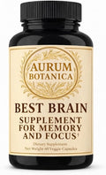 Best Brain Supplement for Memory and Focus - L-Theanine Lion's Main Vitamin B6 B12 D3 Folate L-Tyrosine Bacopa Monnieri Alpha GPC Theacrine 30mg of Natural Caffeine (60 Count)