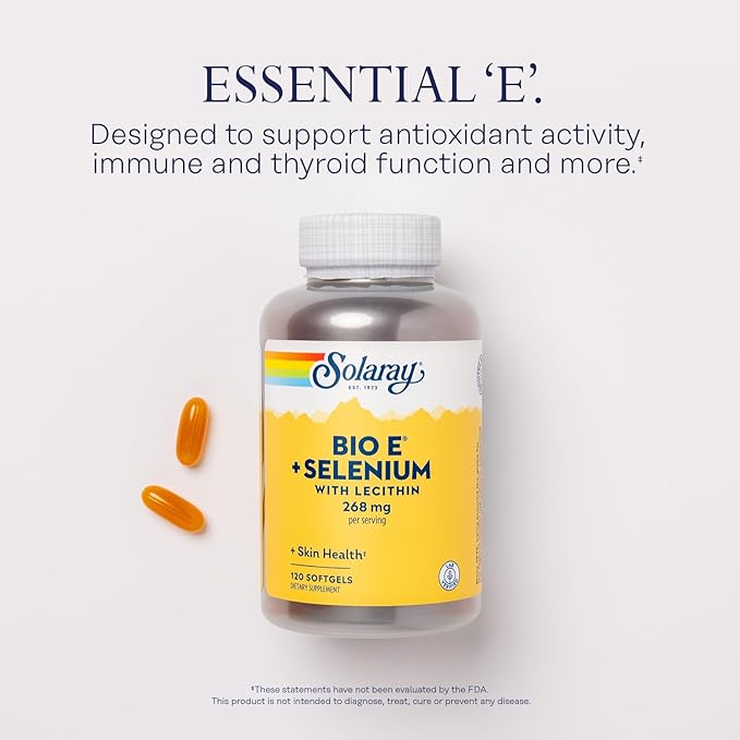 Solaray Bio E with Selenium Supplement 400iu 120 Count