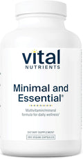 Vital Nutrients Minimal and Essential Multivitamin - Vegetarian One per Day Multi Vitamin Mineral &amp Antioxidant Supplement* - Iron-Free - Gluten Dairy Soy Free - Non-GMO - 180 Capsules