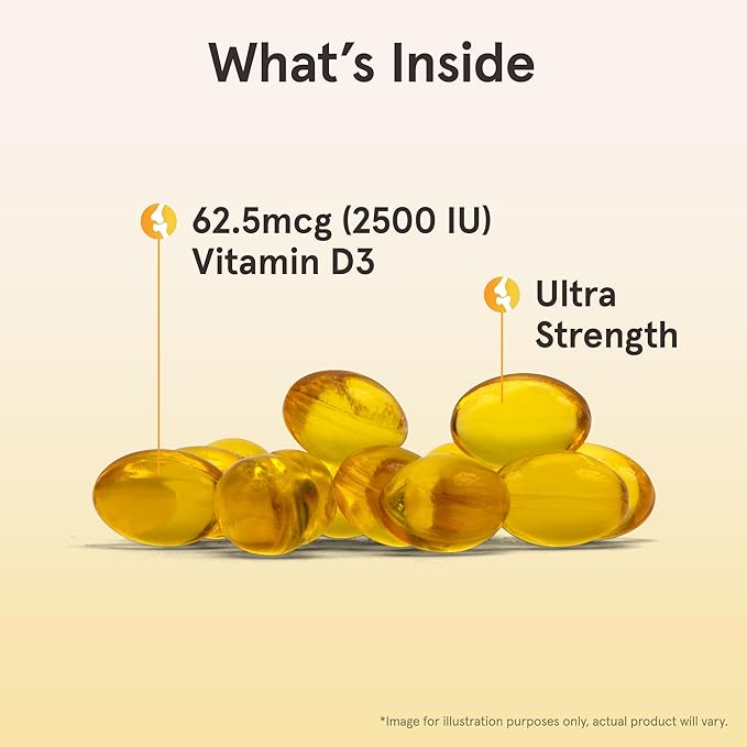 Jarrow Formulas QH-Absorb 100 mg Max Absorption - CoQ10 Ubiquinol &amp Vitamin D3 62.5 mcg (2500 IU) - 100 Servings (Softgels)