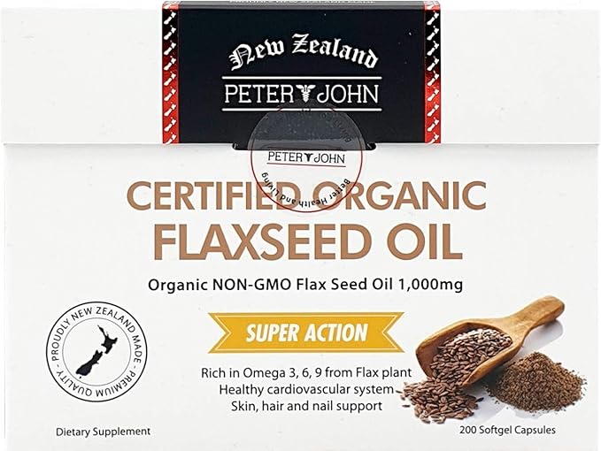 Peter John Organic Flaxseed Oil 1000mg 200 Softgel Capsules (3)