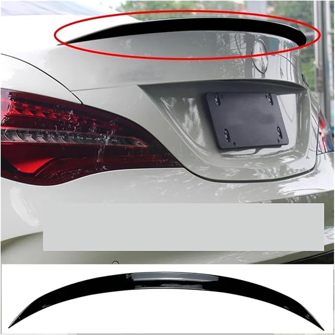 Car Tail Wing 2013-2019 Fit for Benz CLA Class C117 CLA200 CLA260 CLA45 Fit for AMG Sedan Car Rear Trunk Spoiler Wing Tail Decklid Lip Spoilers Stylish (Color : Carbon Fiber Look)