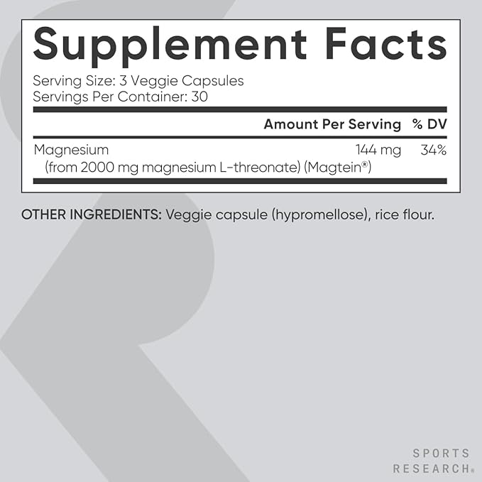 Sports Research® Celular Energy Pack - Plant Based Vitamin B12 as Methylcobalamin 2000mcg + CoQ10 100mg Enhanced w/Coconut Oil &amp Bioperine + High-Absorption Magtein® 2000mg