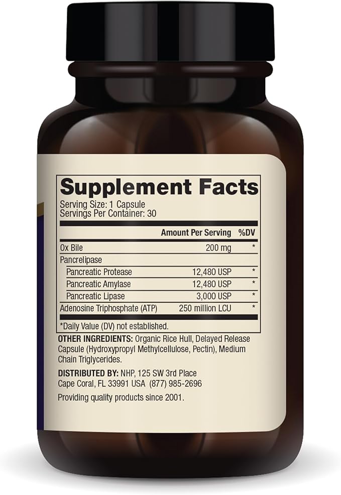 Dr. Mercola Gallbladder Enzymes - Gallbladder &amp Digestive Health Support - Includes Pancreatic Protease Amylase &amp Lipase - Non-GMO Gluten-Free &amp Soy-Free - 90 Delayed Release Capsules (9