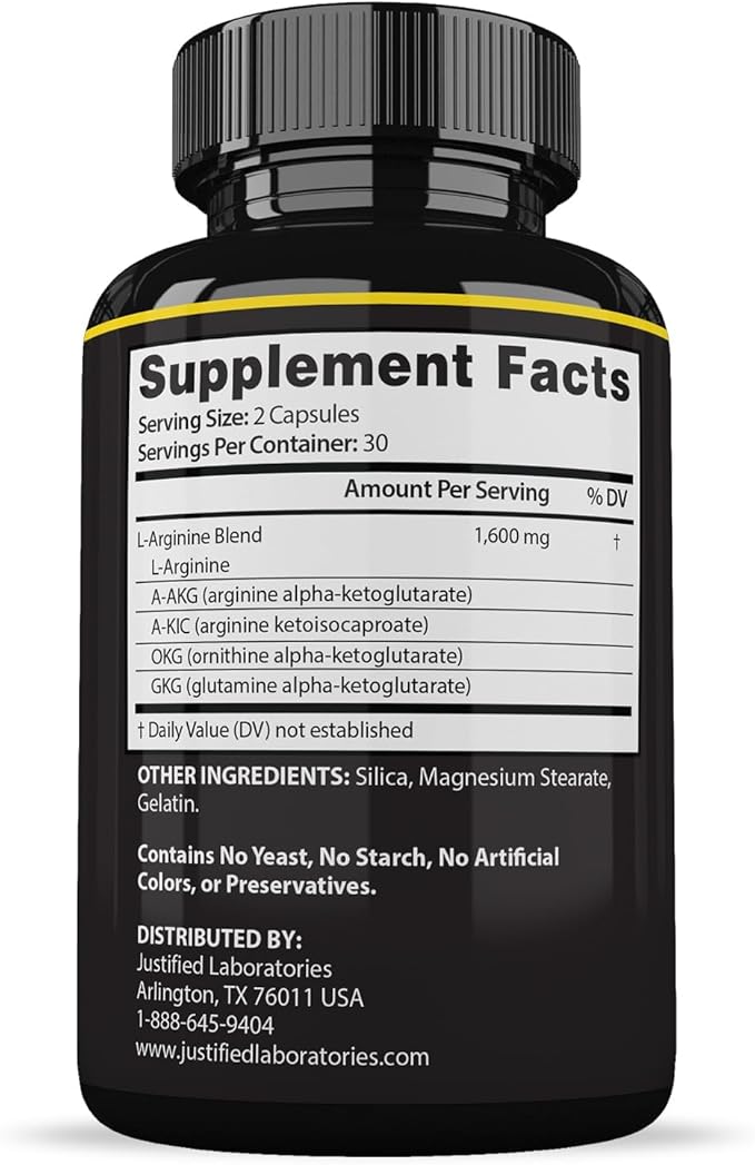 Justified Laboratories (3 Pack Maasalong Max 1600MG Advanced Men's Health Masalong Formula 180 Capsules