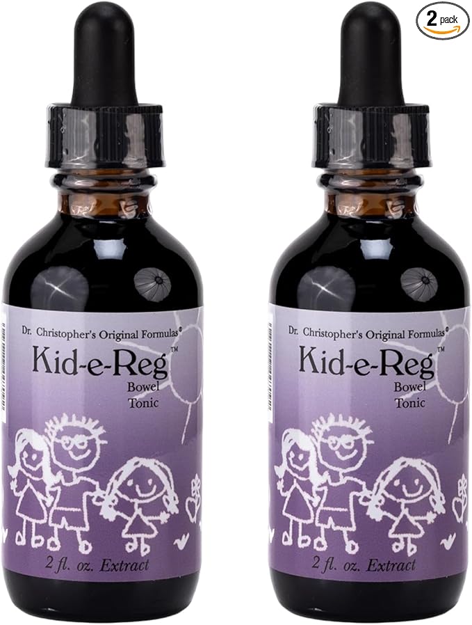 Christopher's Original Formulas Kid-e-Reg Bowel Tonic – Herbal Formula for Kids – Great Taste – 2 oz (Pack of 2)