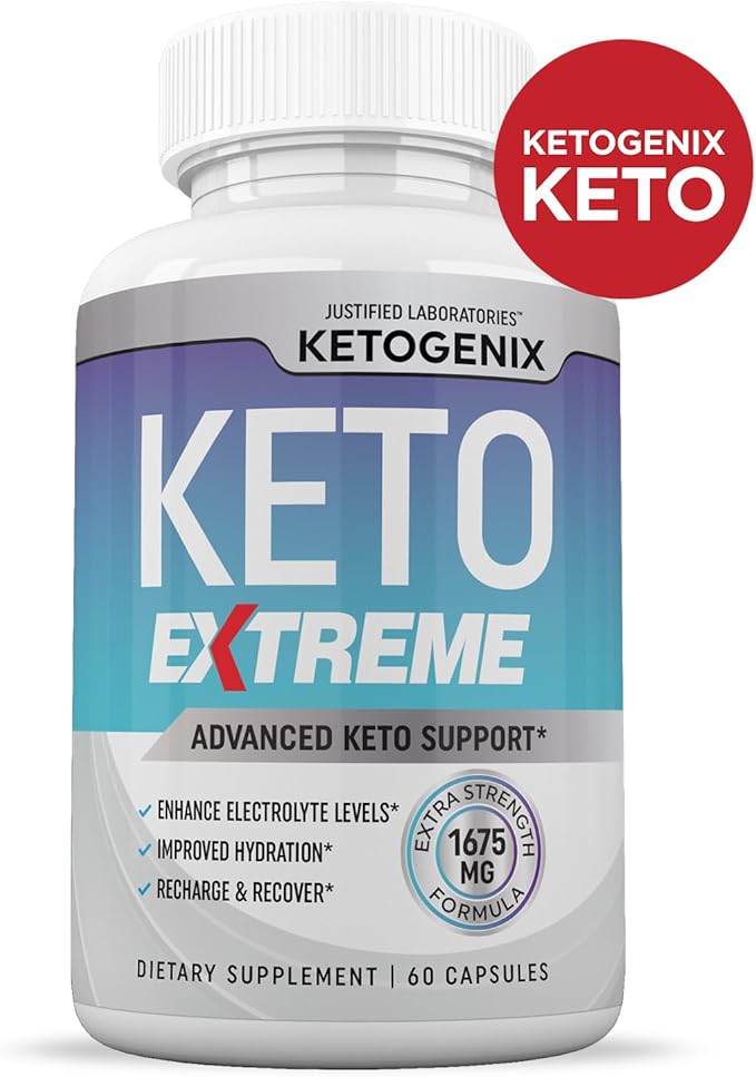 (2 Pack) Ketogenix Keto Extreme Keto Pills 1675MG New &amp Improved Formula Contains Apple Cider Vinegar Extra Virgin Olive Oil Powder Green Tea Leaf 120 Capsules