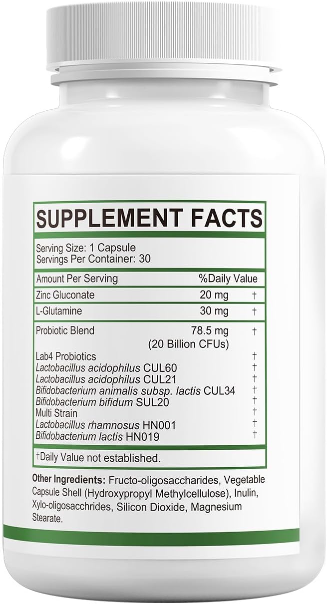 HUJ Intestinal Restore Support 30 Capsules Balances Digestive Enzymes &amp Bacteria