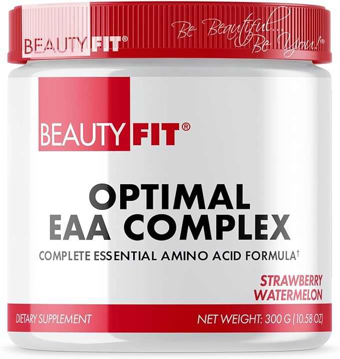 BeautyFit Optimal EAA Complex Complete Essential Amino Acid Formula (Pharmaceutical Grade) Strawberry Watermelon Flavor Muscle Recovery Supplement (Grape)