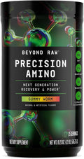BEYOND RAW Precision Amino | Recovery &amp Power Amino Acid Formula | Fuel Muscles | Enhance Hydration | Gummy Worm | 25 Servings