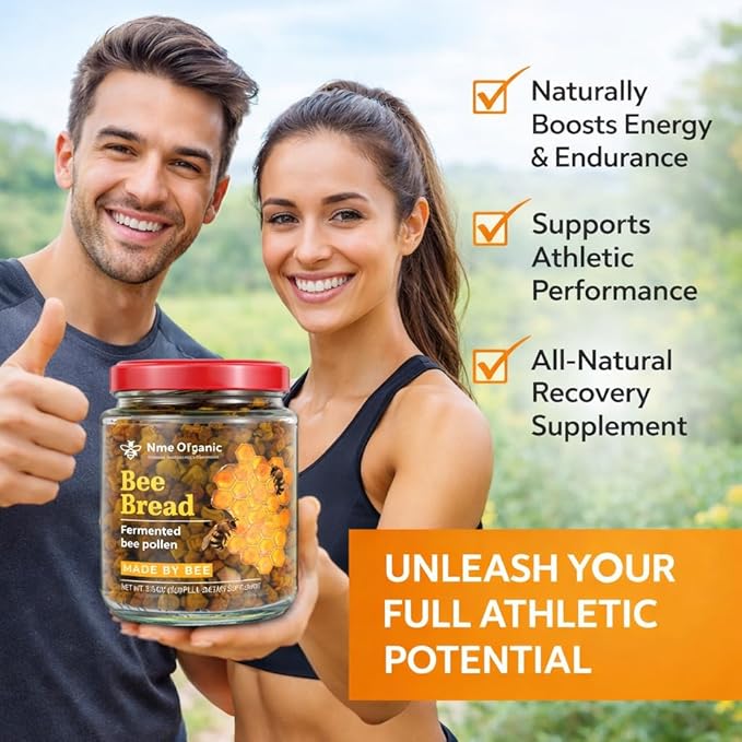 Fresh Organic Bee Bread - 3.5 oz (100 g) Natural Fermented Pollen - Superfood for Immunity Energy &amp Vitality Boost (Perga Ambrosia)