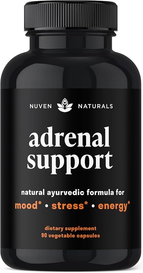 Adrenal Support - Cortisol Manager &amp Adrenal Support Supplements with Ashwagandha Extract Rhodiola Rosea Holy Basil to Help Stress Fatigue &amp Energy | Adaptogens | 90 Capsules