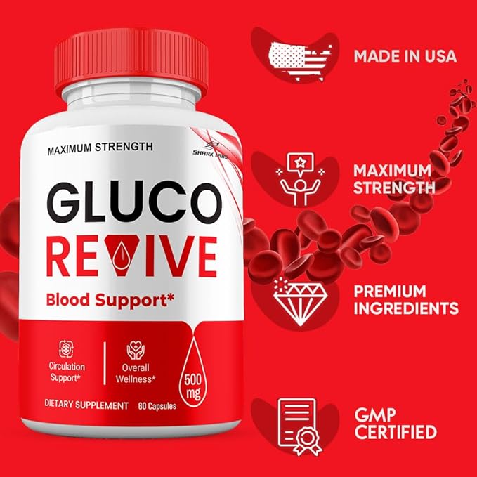 Gluco Revive Pills Maximum Strength Formula with All Natural Ingredients Gluco Revive Supplement 5 Month Supply (5 Pack)