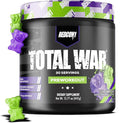 REDCON1 Total War Pre Workout Sour Gummy Bear - Fast Acting Caffeinated Preworkout for Men + Women with Beta Alanine - Contains Citrulline Malate for Increased Pump Blood Flow (30 Servings)