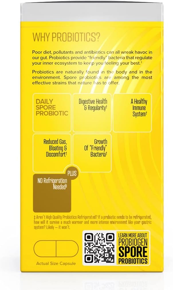 Probiogen Daily Digestive Balance Probiotic Digestive Supplement 30 Count Capsules (681816)