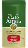 Cafe Altura Whole Bean Organic Coffee Biodynamic French Roast 2 lb Bag