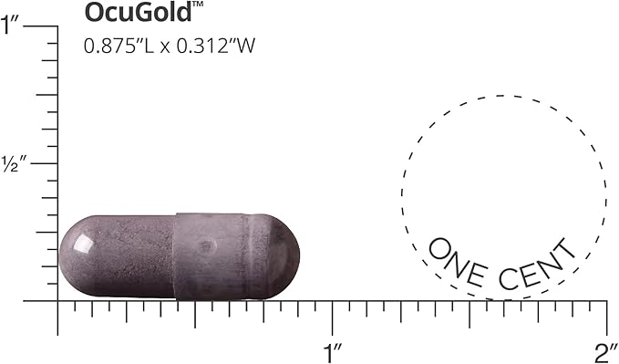 DOCTORS' PREFERRED Clinical-Grade OcuGold Eye Vitamins with Lutein and Zeaxanthin for Macula &amp Retina Health Digital Eye Strain Eye Fatigue and Visual Performance - 30 Vegan Capsules