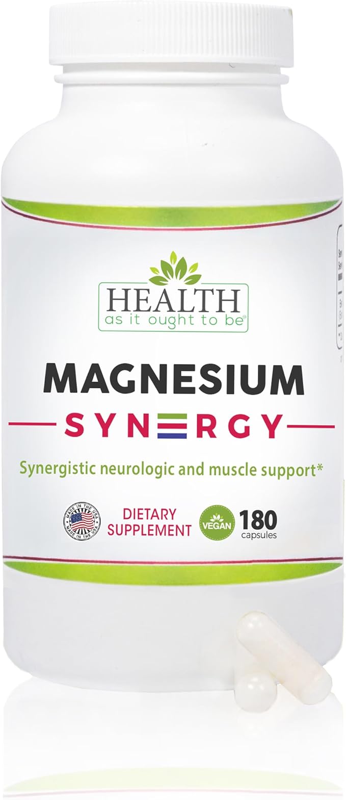 Magnesium Syn3rgy (Mag BisGlycinate Mag Malate Mag Taurate) - 180 Capsules