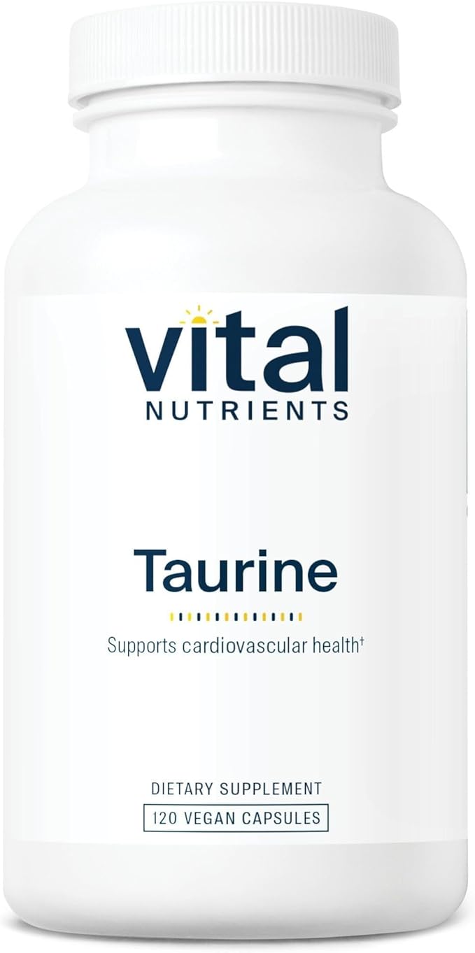 Vital Nutrients Taurine 1000mg - Vegan Amino Acid Detox Supplement - Taurine Supplement to Support Heart Nerve and Liver Health* - Gluten Dairy Soy Free - Non-GMO - 120 Capsules