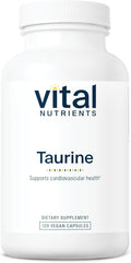 Vital Nutrients Taurine 1000mg - Vegan Amino Acid Detox Supplement - Taurine Supplement to Support Heart Nerve and Liver Health* - Gluten Dairy Soy Free - Non-GMO - 120 Capsules