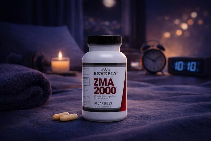 Beverly International ZMA 2000 90 Capsules. BI’s Formulation is Designed to Improve Muscle Strength Endurance Immune System Support and Recovery Post Training. Zinc Magnesium Aspartate + Vitamin B6