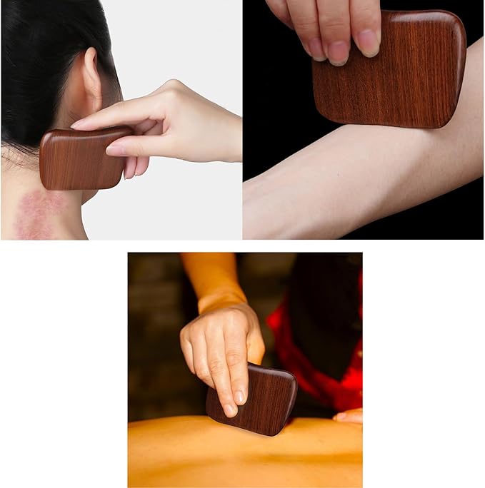 Wood Gua Sha Massage Tools SetScraping Scalp Massage Comb Wooden Gua Sha Scraping Tools3 Pieces.